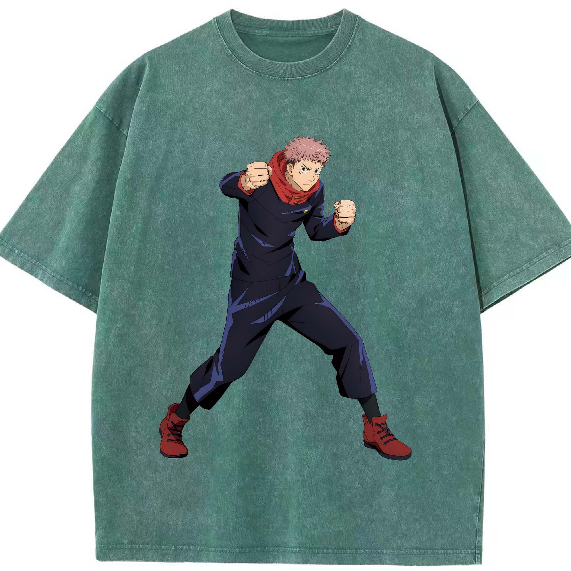 （画像用） 呪術廻戦 Jujutsu Kaisen 綿100% ヴィンテージ風 半袖Tシャツ（フロントプリント）